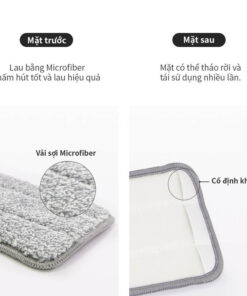 Alternative view of ETM471RFL - Bộ Khăn Lau Sàn Thay Thế Cho Bộ Cây Lau Nhà ETM471 - Màu Xám