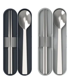 HPL105 - Bộ Muỗng Đũa Lock&Lock Bằng Thép Không Gỉ - 2 Màu (Xám, Xanh Navy)