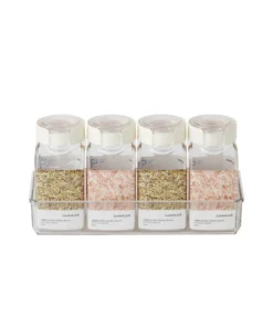 HTE500NS4 - Hũ đựng thực phẩm khô Lock&Lock 380ml*4 gioăng 2 màu Mint & màu Hồng - Màu trong suốt - LocknLock Online