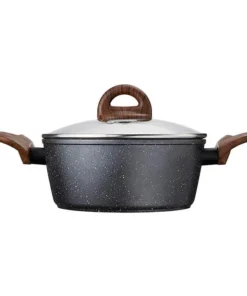 LBU1242 - Nồi Nhôm Chống Dính Baum Marble 24cm, 2 Tay Cầm, Nắp Thủy Tinh, LocknLock - LocknLock Online