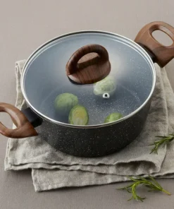 LBU1242 - Nồi Nhôm Chống Dính Baum Marble 24cm, 2 Tay Cầm, Nắp Thủy Tinh, LocknLock - LocknLock Online