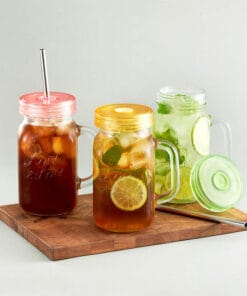 LLG002N - Ly Thủy Tinh LocknLock - 3 Màu ( Màu Xanh Lá, Màu Vàng, Màu Hồng )