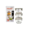 LLG508S3 - Bộ 3 hộp thủy tinh đựng thức ăn cho bé Lock&Lock có vạch chia 230ml x 3 hộp